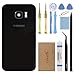 CrazyFire Black Rear Back Glass Cover Battery Door Replacement with Rear Camera for Samsung Galaxy S7 G930 with Pre-Installed Adhesive and Repair Tool Kits
