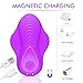 Smart Heating Wearable Vibrator, G-Spot Clitoris 2 in 1 Stimulation with 7 Powerful Vibrating Modes,Waterproof Realistic Dildo Vibrator Sex Toys for Woman and Couples