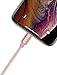 TALK WORKS iPhone Charger Lightning Cable 10ft Long Braided Heavy Duty Cord MFI Certified for Apple iPhone 13, 12, 11 Pro/Max/Mini, XR, XS/Max, X, 8, 7, 6, 5, SE, iPad, AirPods, Watch - Rose