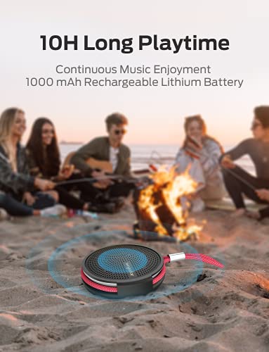 Wogofor Bluetooth Speaker Shower Speakers, Microphone, IPX5 Waterproof, 12H Playtime, with Stereo Sound and Bass, Speakers for Home, Outdoor, Travel