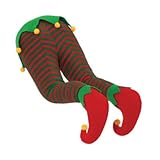 Christmas Santa, Elf, or Rudolph Hanging Legs for Fireplace or Christmas Tree (Elf)