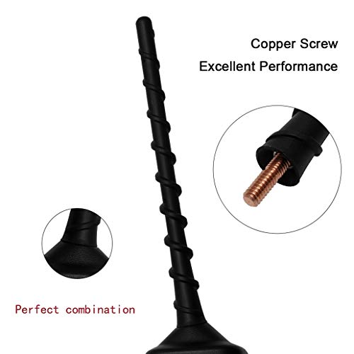 7 Inch Antenna Spiral Pole AM/FM Part Fit for 2009-2018 Dodge RAM 1500 2500 3500 4500 5500 Ford F150 Trucks - Thumbnail 6