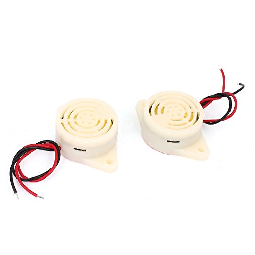 OdiySurveil(TM) 6-Pack DC 3-24V Industrial SFM-27 Continous Beep Piezo Active Electronic Buzzer Kit,White