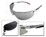 Harley-Davidson 3 Pc Tinted Mirror HD803 Safety Glasses w/ Cord & Black Zipper Hard Case