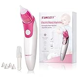 SUMGOTT Nose Suction Electric Nasal Aspirator Baby USB Charging Nose Cleaner with 3 Strengths of Suction and 4 Tips Safety Hygienic for Newborns&Toddlers Vers (white2)