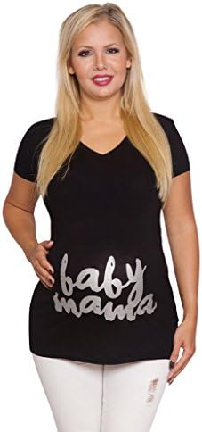 Baby Momma Maternity Tee Black XL