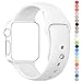 Apple Watch Band, HuanlongTM Soft Silicone Sport Style Replacement Iwatch Strap for Apple Wrist Watch (White 42mm M/l)