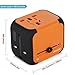 Ailuner Travel Adapter,Worldwide Power Converters Universal World Travel Plug Adapter with 2.4A Dual USB Charger & Worldwide AC Wall Outlet Plugs for USA EU UK AU