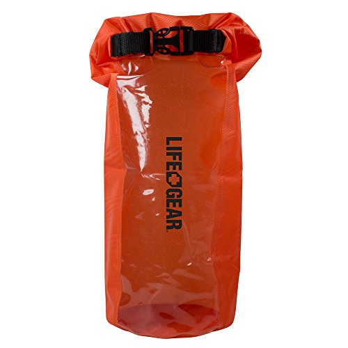 Life Gear Waterproof Dry Bag with Clear Viewing Window, 2.5 L, Orange