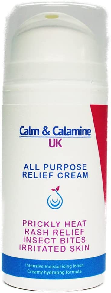 Calm and Calamine UK | All-Purpose Relief Cream | Calamine Cream for Itchy Skin, Irritated Skin Relief, Prickly Heat and Rashes (100ml)
