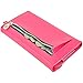 caseen ViVi Wallet Clutch Purse Case for Apple iPhone XS Max XR XS X 8 7 6S Plus, Samsung Galaxy S9/S9 Plus/S8/S8 Plus/Note 9 Note 8, Google Pixel 2 HTC LG Sony MOTO & more (Pink/Black, Large Size)