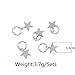 Sc0nni 40pcs Gold Silver Braid Rings Hair Rings for Pierced Braid & Dreadlock Decoration Hair Loop Clips Girl Jewelry Accessories For Girls Wemen Jump Rings, Ring, Shell and Star