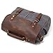 Mens Messenger Bag,Handmade Cross Body Bag Leather Laptop Briefcase Waxed Canvas Shoulder Bag with Detachable Strap,Computer Sctchel Bag Travel Work Bag for 14 inches Laptop