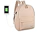 Veenajo Canvas Backpack for School Travel Daypack Laptop Bag with USB Charging Port
