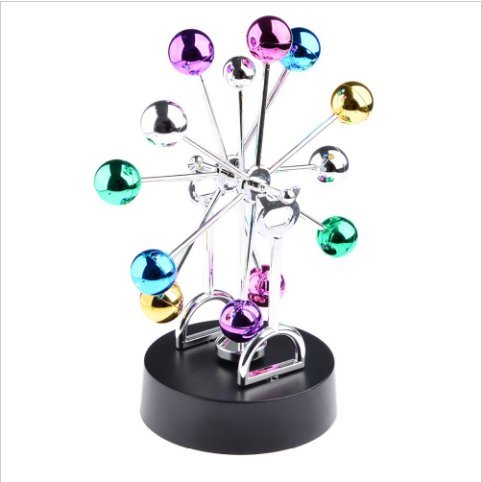 URToys Edcational Colorful Ferris Wheel Electronic Revolving Balance Balls Magnetic Perpetual Motion Crafts Office Desk Home Decor Best New Year Gift