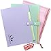 Accordion Folder Expanding File Organizer | File Folders Organizer for Paper with 5 Pockets Plastic File Folders Filing Organizer by Lizz Express