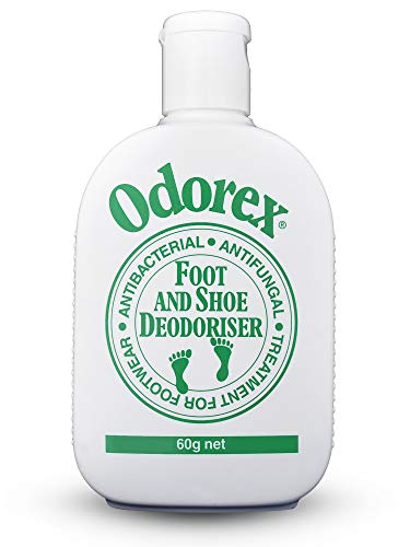 Foot Odor Eliminator for Smelly & Stinky Feet – Fungus & Athletes Foot Prevention | Shoe Deodorizer and Antiperspirant – Odorex Original – Antifungal, Kills Odor FAST | 10 shoes fresh for 1 yr
