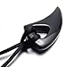 KONOV Men's Black Stainless Steel Wolf Teeth Alpha Spear Pendant Adjustable Chain Necklace
