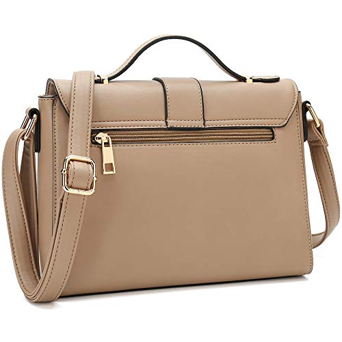 Catmicoo Crossbody Purses for Women Classic Small Satchel Bags for Women (Apricot)