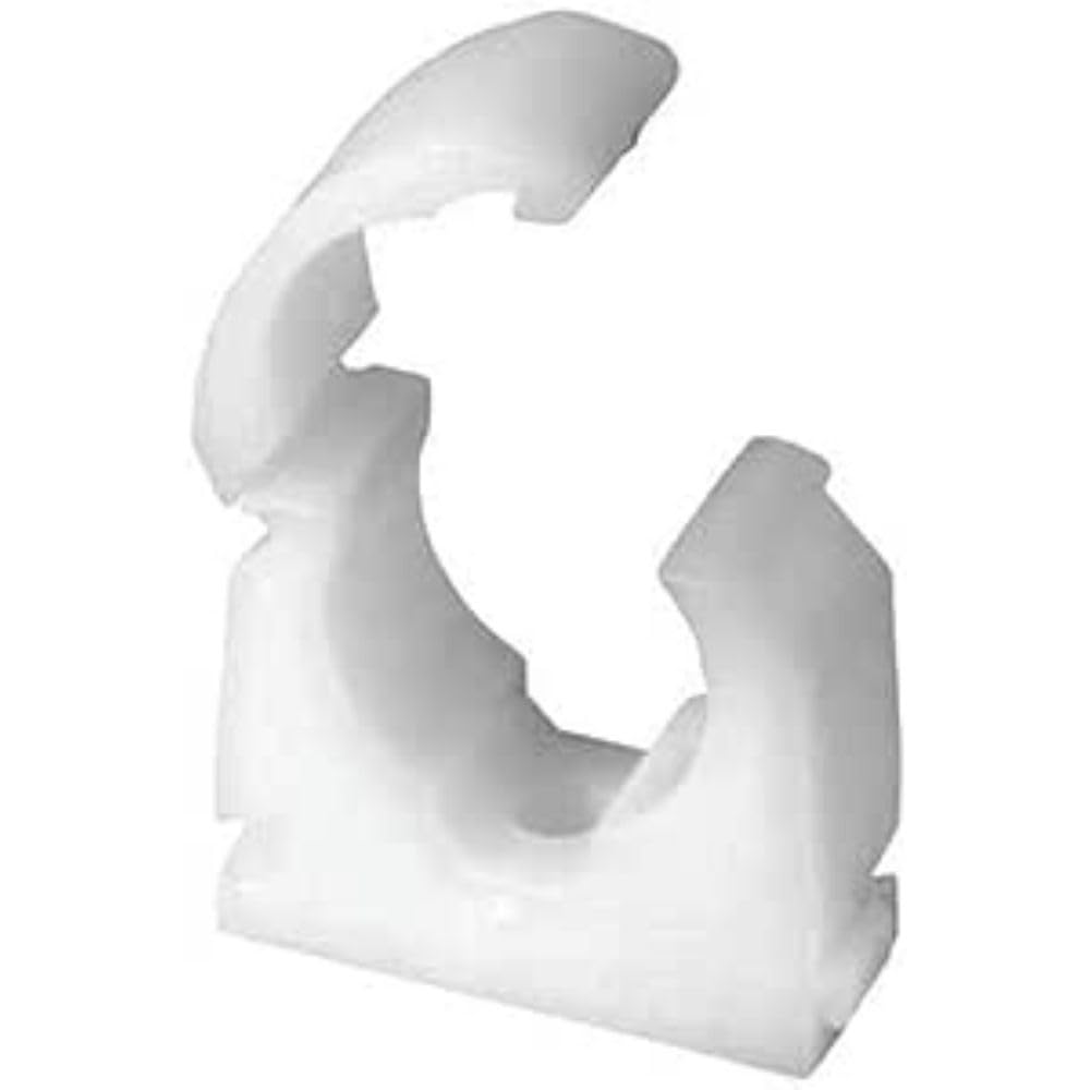 Merriway BH04501 (100 Pcs) Single Hinged Pipe Clip, 22 mm - Pack of 100 Pieces
