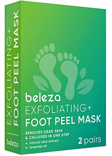 Foot Peel Mask 2 Pack for Smooth Soft Touch Feet - Peeling Away Calluses - Dead Skin Remover - Exfoliating Off Foot Mask for Baby Soft Silk Feet - Gel Socks Booties