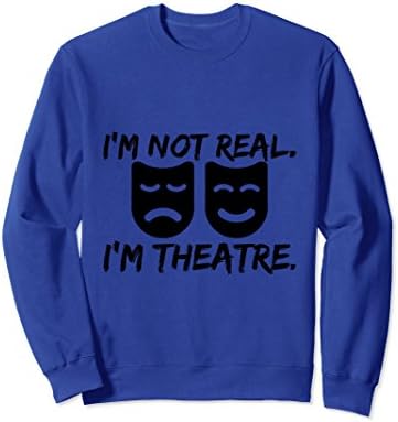Unisex Funny Theatre Masks Sweatshirt for Actor Producer Director XL: Royal Blue