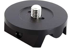 KoiLykke Telescope Ball Head Tripod Adapter Base 3/8"" Threaded Aluminum Mounting Plate for Astrophotography, 57 mm Diameter