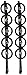 Karina Five Circles Bobby Pins, Black