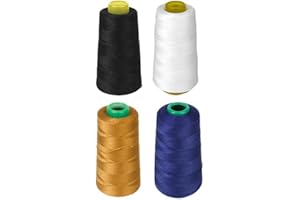 4 pcs 20S / 2 Universal Sewing Thread Spool Polyester Overlock Cone 3000 Yards
