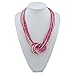 Bocar Statement Beaded Multilayer Chunky Bib Knot Necklace for Women