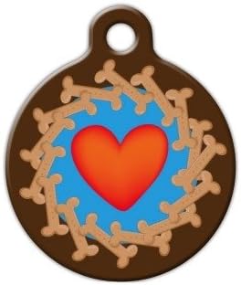 Cookie Hearts - Custom Pet ID Tag for Dogs and Cats - Dog Tag Art - SMALL SIZE