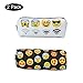Caveen Emoji Pencil Pen Case Pouch Bag with Zipper for Girls, Kids,School Student Stationery Office Supplies Pack of 2 Black and White