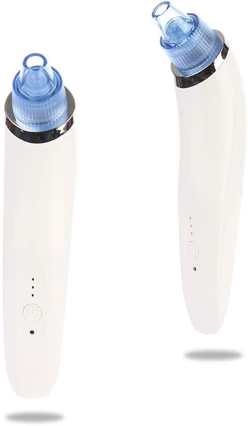 Blackhead Remover Pore Vacuum - Electric Face Vacuum Pore Cleaner Acne White Heads Removal with 4 Suction Head