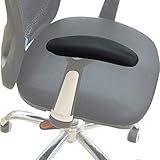 BlueCosto Neoprene Armrest Cover Office Chair Arm Covers Rest Pads Black - Large,Set of 2
