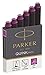 PARKER Quink Fountain Pen Refills, Shorts Cartridges, Pink Ink, Pack of 6