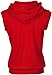 ANGEL COLA Men's Sleeveless Hoodie Zip Up Vest PT601 N.Red XL