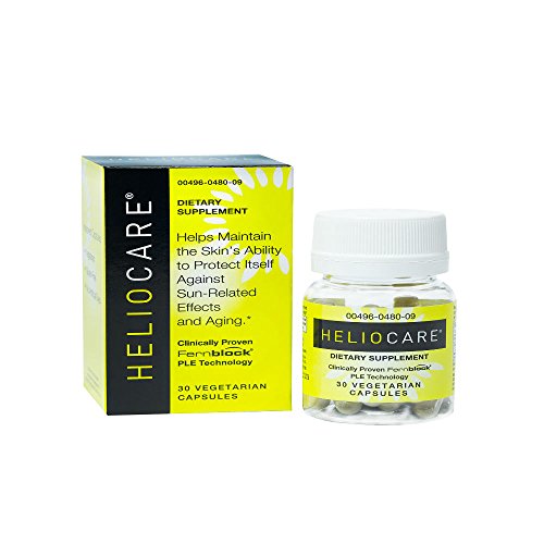 Heliocare Skin Care Dietary Supplement: 240mg Polypodium Leucotomos Extract Pills - Antioxidant Rich Formula with Fernblock and PLE Technology for Anti Aging Sun Protection - 30 Veggie Capsules