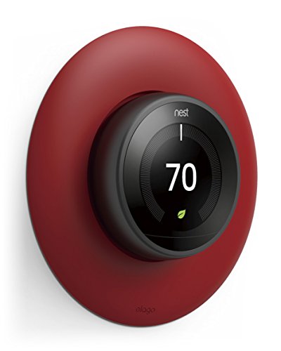 elago Wall Plate Cover Designed for Google Nest thermostat Wall Plate (Matte Red) - Compatible with Nest Learning Thermostat 1st/2nd/3rd Generation, Matt Finish [US Patent Registered]