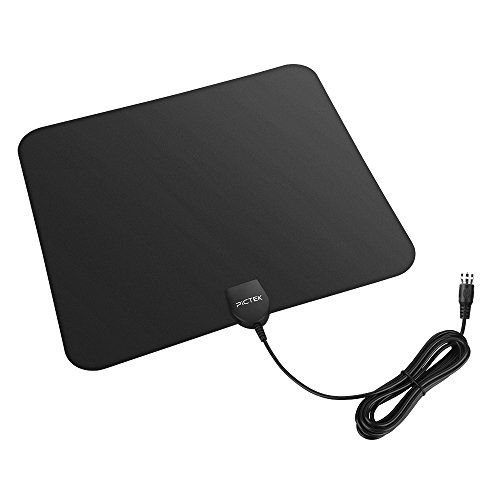 Pictek HDTV Antenna, Indoor Digital TV Antenna 35Miles, with Al Material for Signal Reception