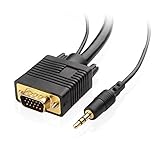 Cable Matters VGA Monitor Cable with 3.5mm Stereo Audio 3 Feet