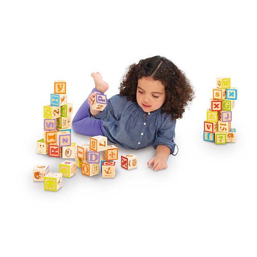 Imaginarium Wooden ABC Alphabet Block Set, for Ages 24, 40 Pieces