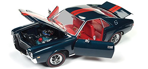 1968 AMC AMX Hardtop Blazer Blue "Class of 68" 50th Anniversary 1/18 and 1/64 2 Cars Set Limited Edition to 1002 pieces Worldwide Diecast Model Cars by Autoworld AMM1124 - Thumbnail 4