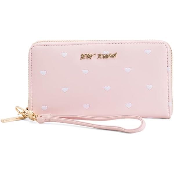 Amazon.com: Betsey Johnson Quilted Heart Zip Around Wallet  display picture 1
