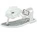 Stepping Stones Girls Jelly Sandals Jelly Shoes Glitter Flower Thong Sandals Flip Flops