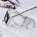 Wearlizer Bling Band Compatible for Fitbit Ionic Bands Women, Stainless Steel Bling Replacement Band Bracelet with Diamond Rhinestones X-Link Compatible Fitbit Ionic Small Large Silver