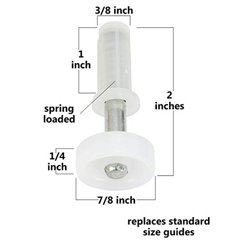 Harrier SpringLoaded BiFold Door Top Roller Guide Wheel, 4Pack