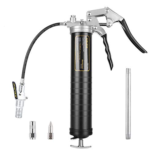 AZUNO Pistol Grip Grease Gun, 6500 PSI Heavy Duty Grease Guns with Quick Connect Grease Couple, 6pcs Professional Grease Gun Bundle for Greasing