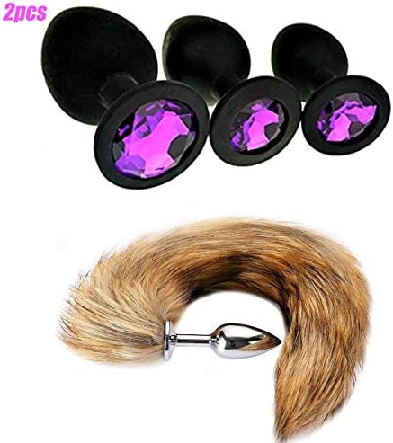 Silicone Butt -Plûg Massage Anales Trainer Kit Back Massage Toys (Purple)