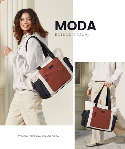 LOVEVOOK Women's Large Tote Bag Women's Laptop Work Tote Bag Shopper for College Travel Office Work School