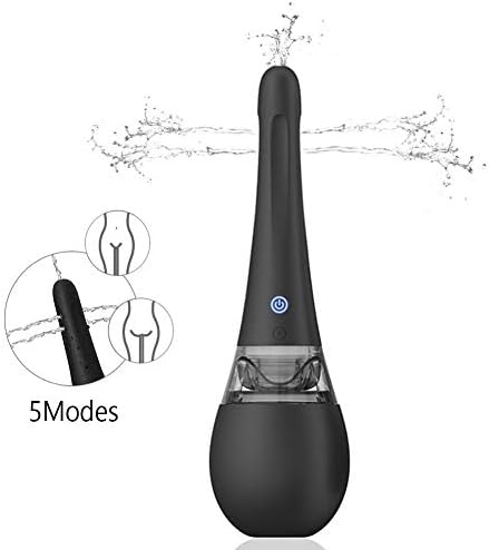 YiFeng Automatic Electric Enema Bulb with 5 Frequency Modes, Medical Silicone Douche Bulb Rechargeable Waterproof Cleaner Kit for Men Women